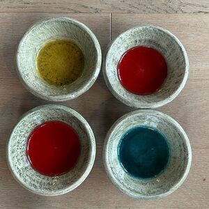 MCM Ceramic bowls by Hugo Kohler, Biel, Switzerland. From the 1950s or 1960s.